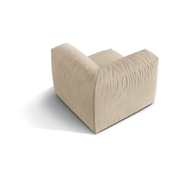 Modul pentru canapea modulară bej cu tapițerie din catifea (cu colț variabil) Martina – Micadoni -image-2