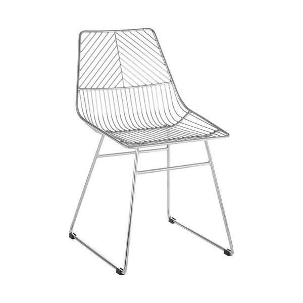 Scaun de dining argintiu din metal District – Premier Housewares
