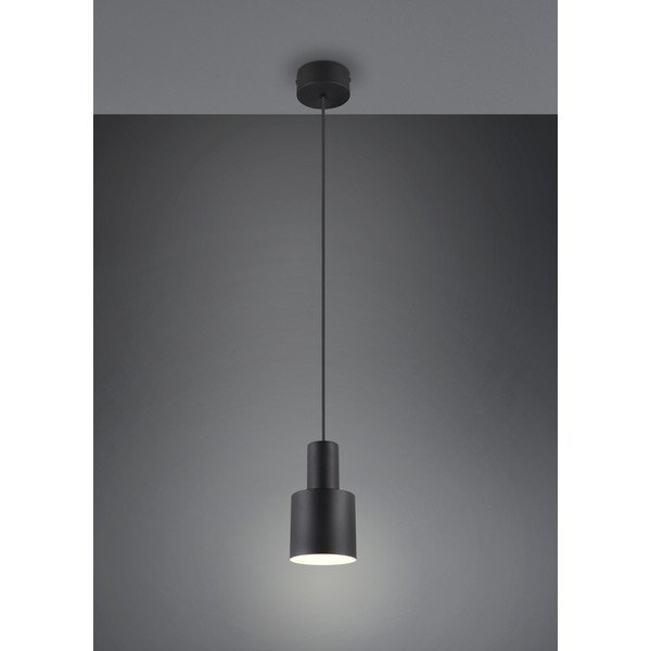 Lustră neagră cu abajur din metal ø 12 cm Agudo – Trio-image-1