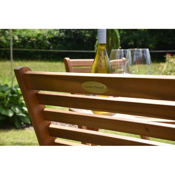 Set de dining pentru grădină în culoare naturală din lemn de acacia pentru 2 persoane Ibarra – Garden Pleasure-image-1