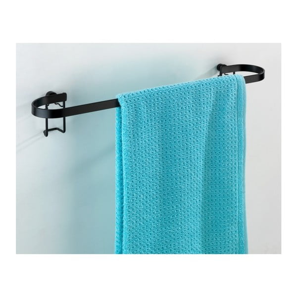 Suport de perete pentru prosoape Wenko Classic Plus, negru-image-4