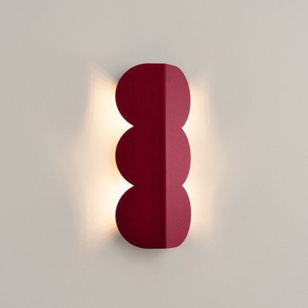Aplică de perete burgundy din aluminiu BISCUIT – Thoro-image-1
