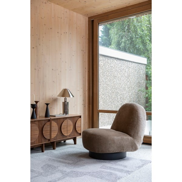 Comodă maro joasă cu aspect de lemn de nuc 82x58 cm Groove – Zuiver-image-4