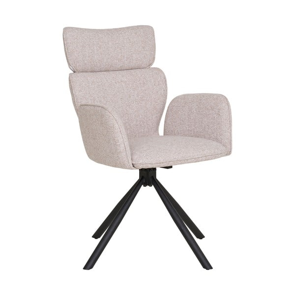 Set de scaune de sufragerie bej cu cotiere 2 buc. tapițat Cordoba – House Nordic