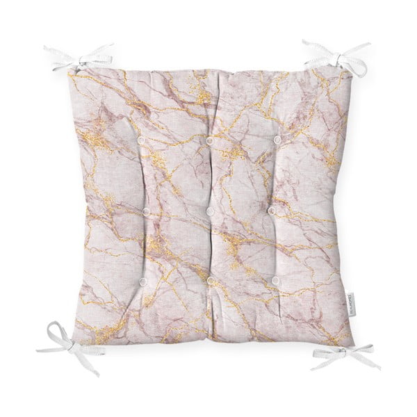 Pernă pentru scaun cu amestec de bumbac  Minimalist Cushion Covers Pinky Marble, 40 x 40 cm