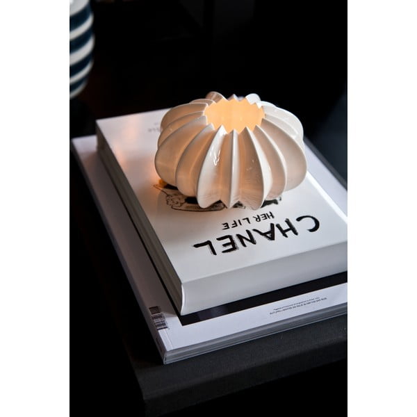 Sfeșnic din porțelan Kähler Design Stella, ⌀ 13,5 cm, alb-image-1