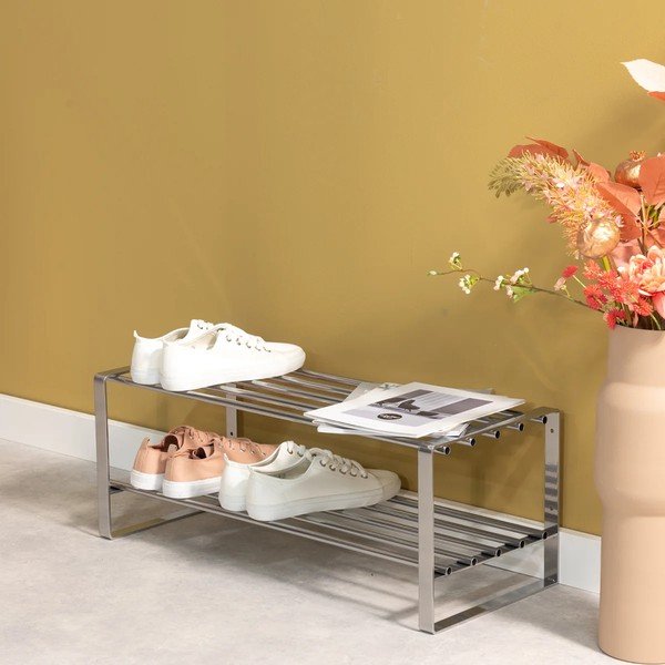 Pantofar argintiu din metal 70x29x27 cm Rex – Spinder Design-image-1