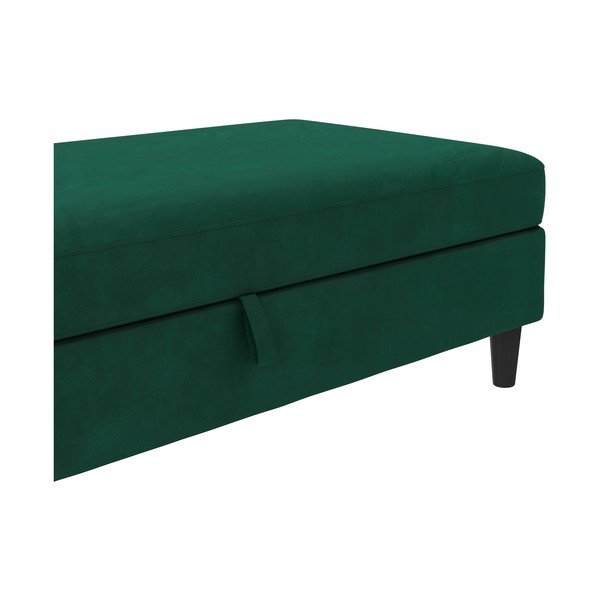 Taburet verde cu tapițerie din catifea Hartford – Støraa-image-1
