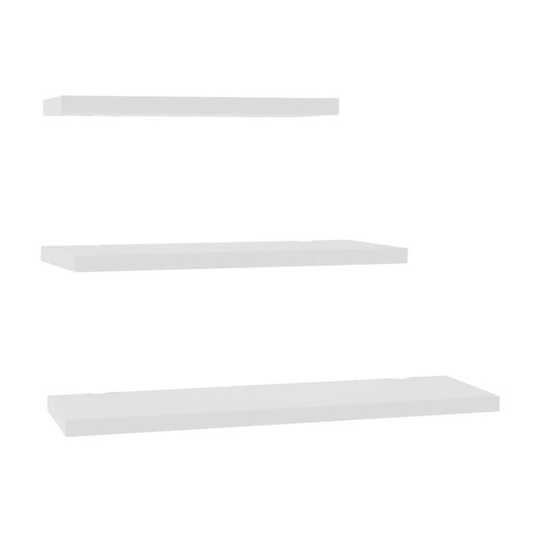 Rafturi albe în set de 3 bucăți Leila - Kalune Design