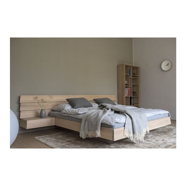 Pat din lemn masiv de stejar Javorina Tatran, 160 x 200 cm-image-3