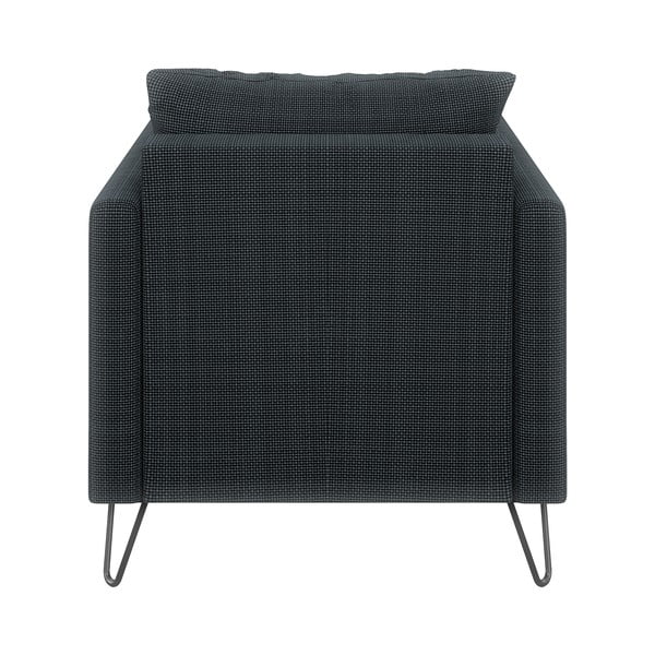 Fotoliu gri închis cu tapițerie din chenille Freya – Ropez-image-2