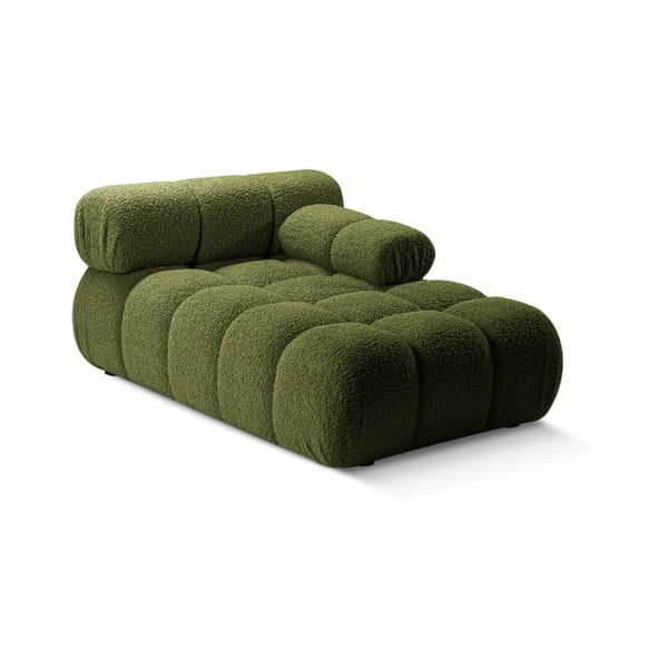 Modul pentru canapea modulară verde cu tapițerie din țesătură bouclé (cu colț pe partea dreaptă) Bellis – Micadoni Home-image-3