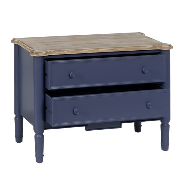 Comodă albastră joasă din lemn de brad 80x60 cm – Ixia-image-2