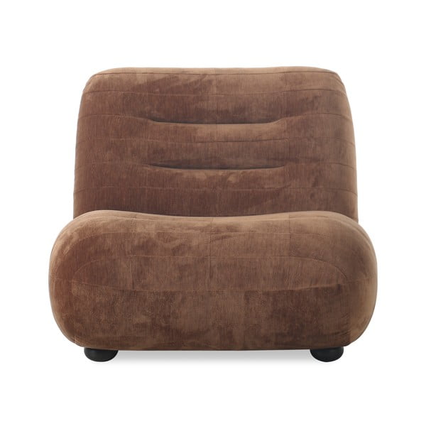 Fotoliu maro cu tapițerie din catifea Wyatt – Dutchbone-image-2