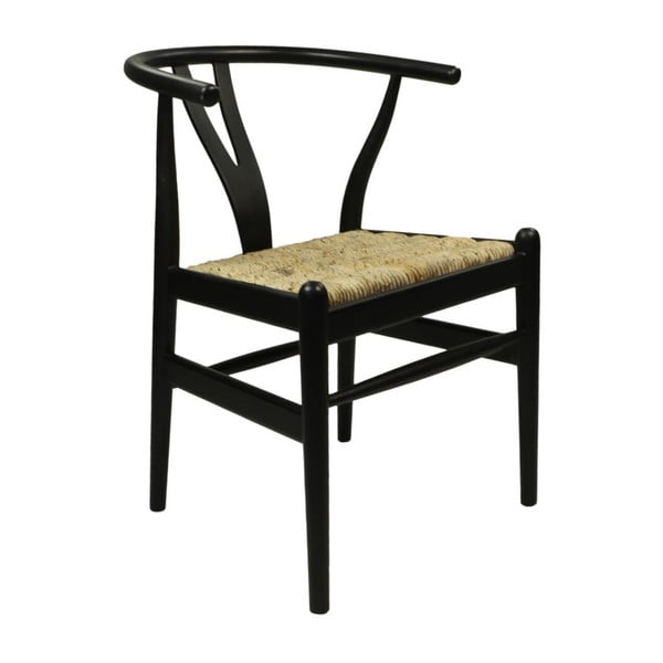 Scaun de dining negru din lemn de mahon Wishbone - HSM collection-image-2