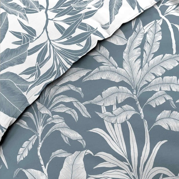 Lenjerie de pat albă-albastră din bumbac pentru pat dublu, extinsă 240x220 cm Hera – douceur d'intérieur-image-3