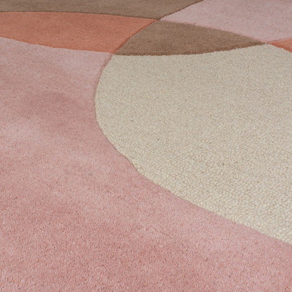 Covor din lână Flair Rugs Glow, 160 x 230 cm, roz-bej-image-4
