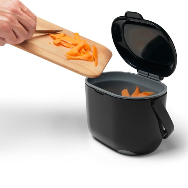 Recipient pentru deșeuri compostabile Addis Caddy, 2,5 l, negru-gri-image-4