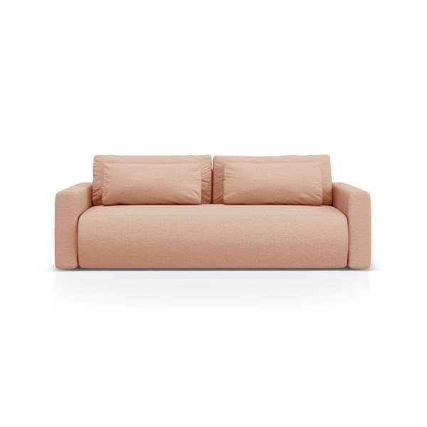 Canapea roz extensibilă, cu spațiu de depozitare 238 cm Belfast – Cosmopolitan Design