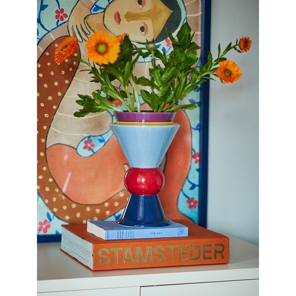 Vază din ceramică pictată manual (înălțime 26,5 cm) Trilla – Bloomingville-image-1
