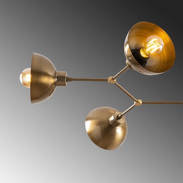 Plafonieră aurie cu abajur din metal 52x102 cm Dram – Opviq lights-image-4