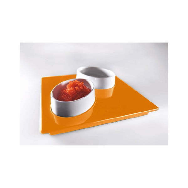 Set portocaliu Entity, 15x15 cm