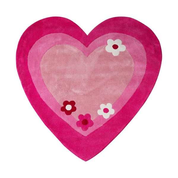 Covor pentru copii roz 100x100 cm Love Heart – Premier Housewares