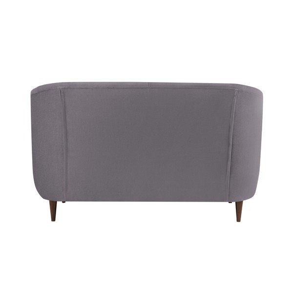 Canapea cu tapițerie din catifea Kooko Home GLAM, gri cărbune, 125 cm-image-4