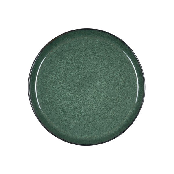 Farfurie verde-închis din gresie ø 27 cm – Bitz
