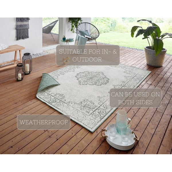 Covor adecvat pentru exterior NORTHRUGS Cebu, 160 x 230 cm, verde-crem-image-4