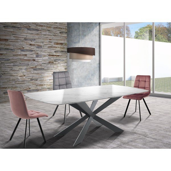 Scaune de dining roz 2 buc. din catifea Toffee – Tomasucci-image-4