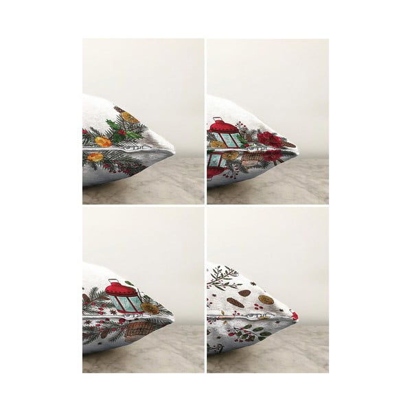 Fețe de pernă de Crăciun în set de 4 55x55 cm Merry Christmas - Mila Home-image-1