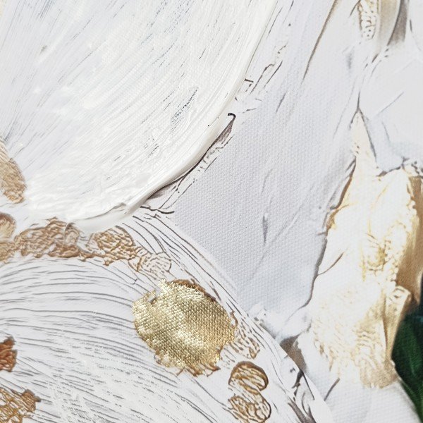 Tablou cu detalii pictate manual 70x100 cm Petal Glow – Styler-image-4