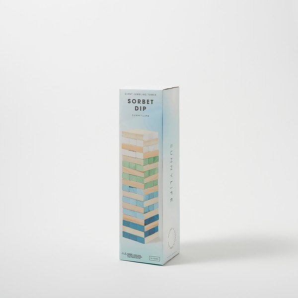 Joc de societate Turnul din lemn masiv Sunnylife Giga Jenga Tower-image-1