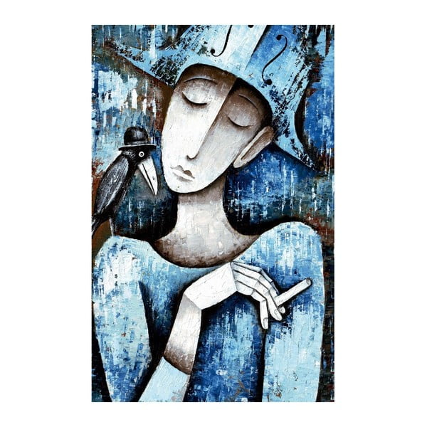 Tablou pe pânză Woman Blue Canvas, 70 x 45 cm