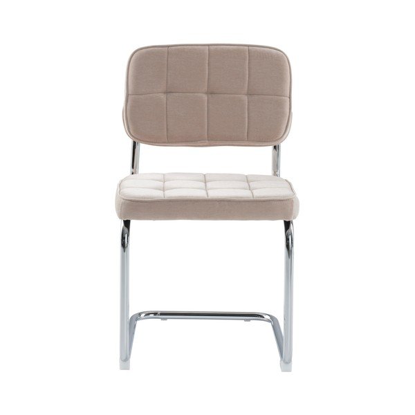 Scaune de dining bej balansoar 2 buc. din metal Heden – Jotex-image-4