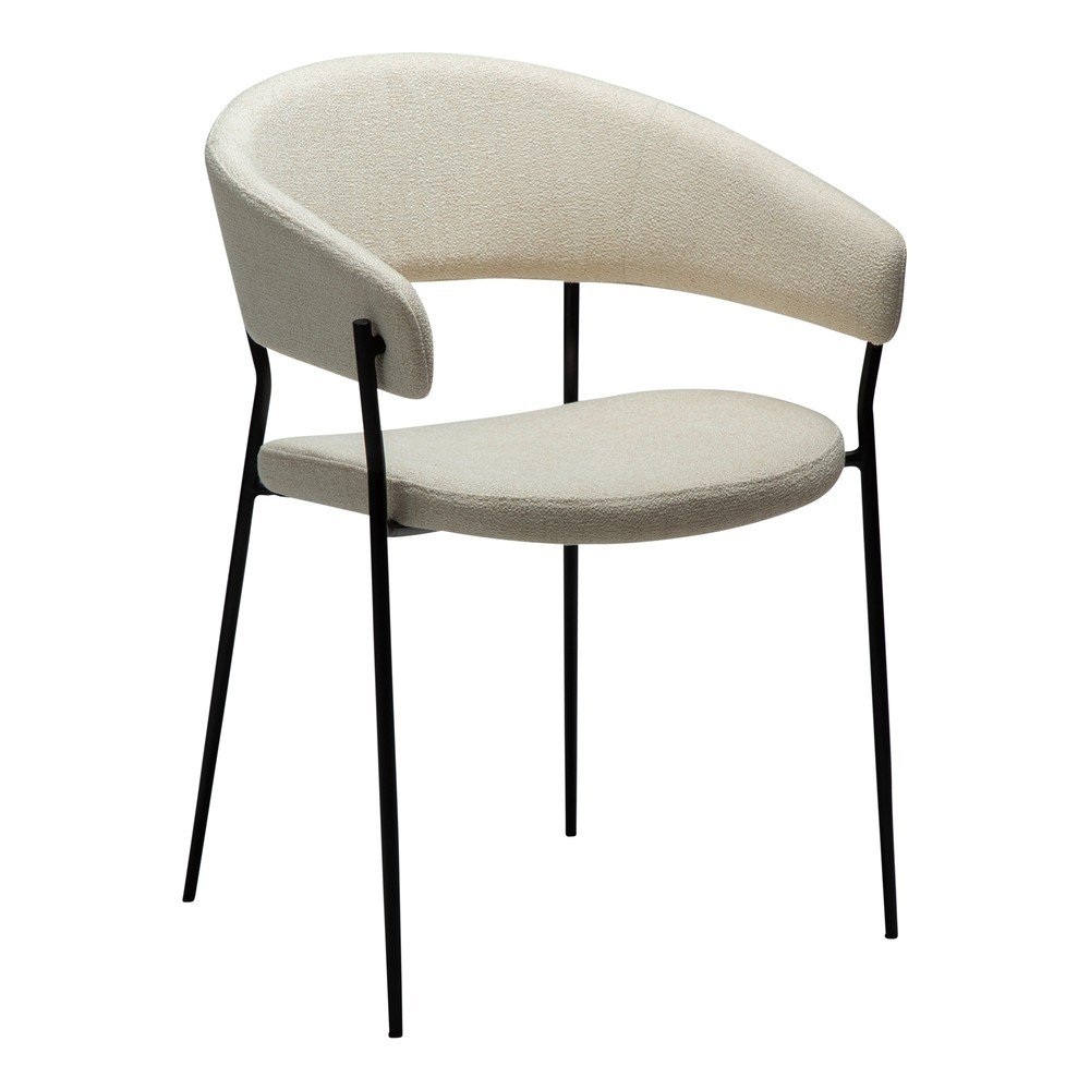 Scaun de dining bej cu cotiere Reboot – DAN-FORM Denmark