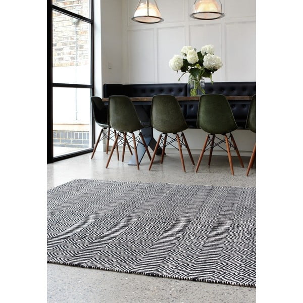 Covor negru din lână 160x230 cm Sloan – Asiatic Carpets-image-1