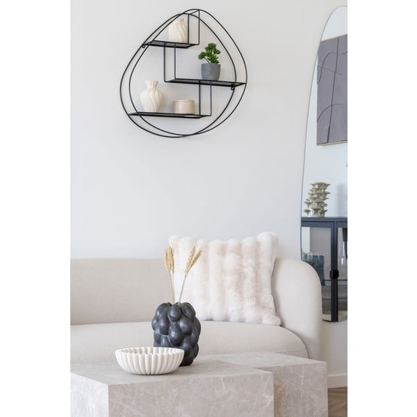 Raft negru etajat din metal 60 cm Wrexham – House Nordic-image-1