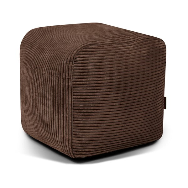 Fotoliu bean bag maro închis cu tapițerie din catifea reiată Plus 50 Lounge – SLOWDOWN