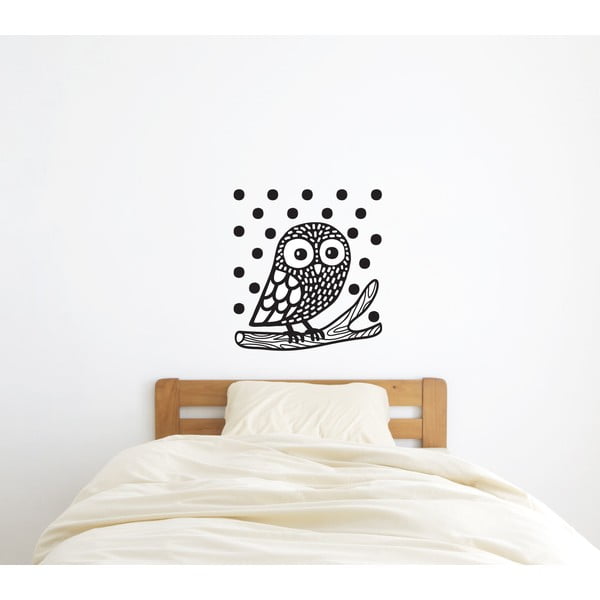 Autocolant pentru perete Owl, 42x45 cm