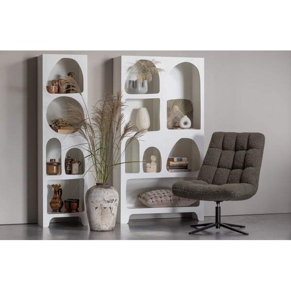 Bibliotecă albă 48x180 cm Caz – WOOOD-image-1