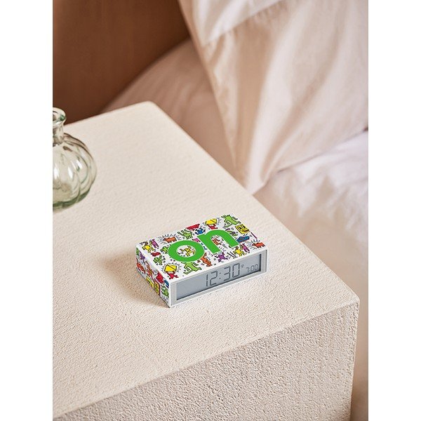 Ceas deșteptător digital/de masă Flip+ Lexon x Keith Haring - Happy – Lexon-image-1