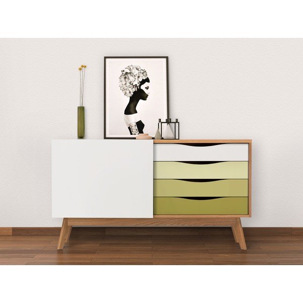Comodă cu sertare ab-verde Woodman Avon-image-1