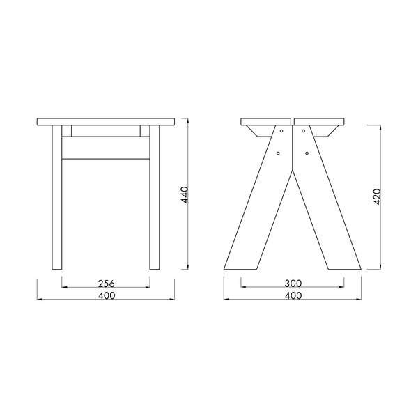 Scaun de grădină maro închis din lemn masiv Navo – noo.ma-image-4