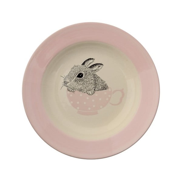 Farfurie din ceramică pentru supă Bloomingville Nanna, ⌀ 25 cm, roz