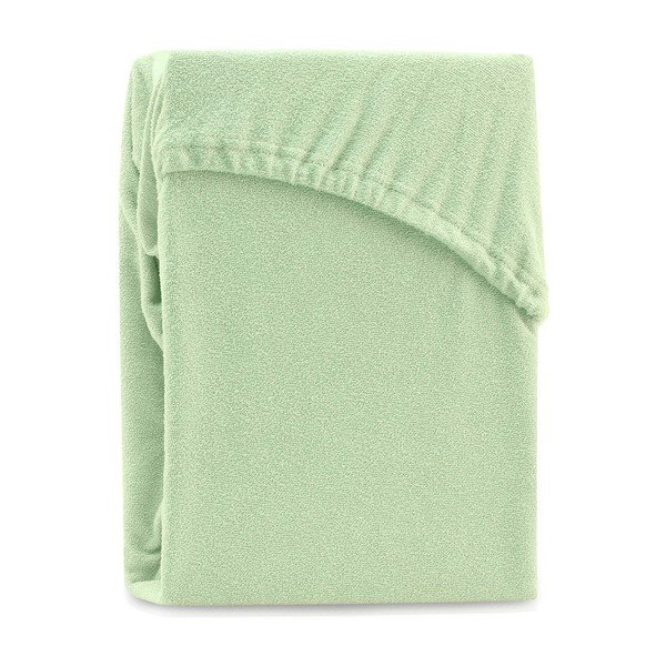 Cearceaf elastic AmeliaHome Ruby, 200 x 140-160 cm, verde deschis-image-1