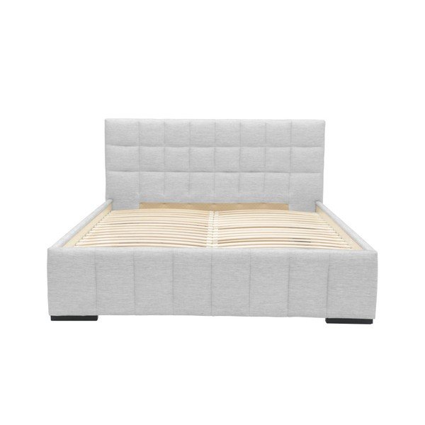 Pat dublu Mazzini Beds Dream, 180 x 200 cm, gri deschis-image-1