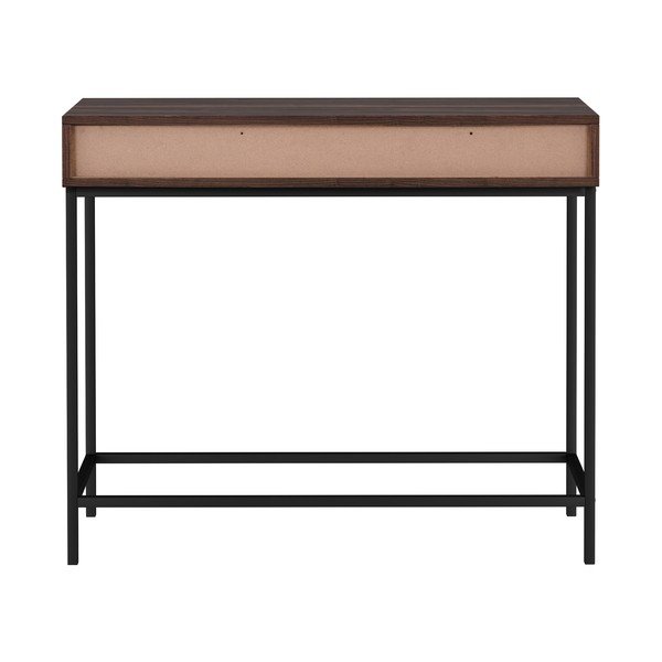 Masă consolă maro închis cu blat cu aspect de lemn de nuc 35x90 cm Celine – Støraa-image-2