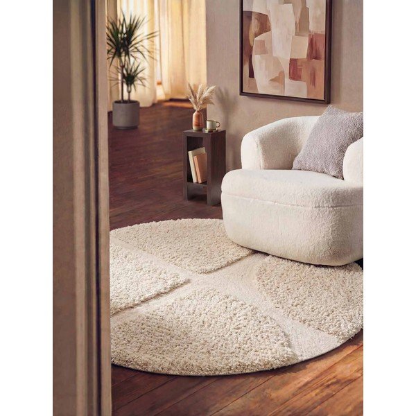 Covor crem țesut manual rotund ø 160 cm Lambeth Jasper – Ted Baker-image-1